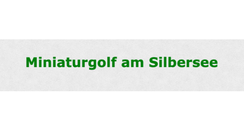 Miniaturgolf am Silbersee